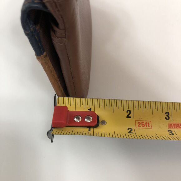 Fossil Women’s Preston Colorblock Leather Wallet Zippered Pockets Card Slots 7x4 - Picture 10 of 11